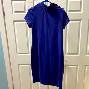 Blue knee length dress